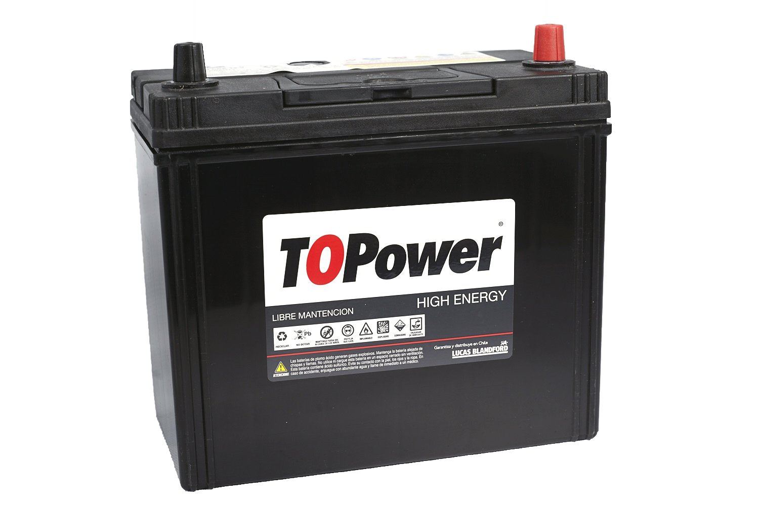 Bateria Topower 45 Amp Borne Delgado Derecha 390 Cca