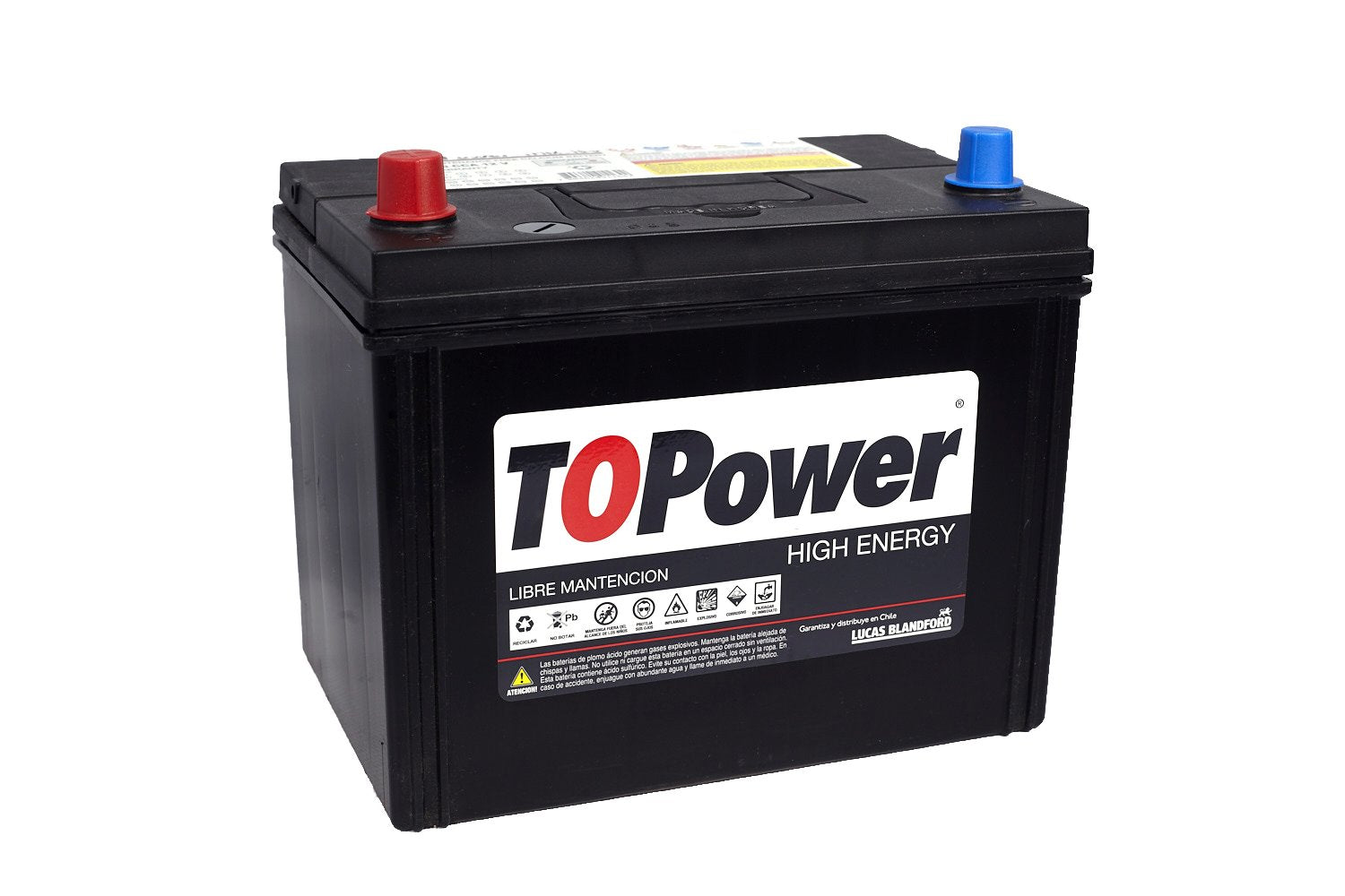 Bateria Topower 75 Amp Borne Estandar Izquierda 550 Cca